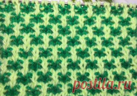 "Паучки" Ленивый Двухцветный Узор спицами. Достался мне от бабушки. | Вязание и Рукоделие | Яндекс Дзен