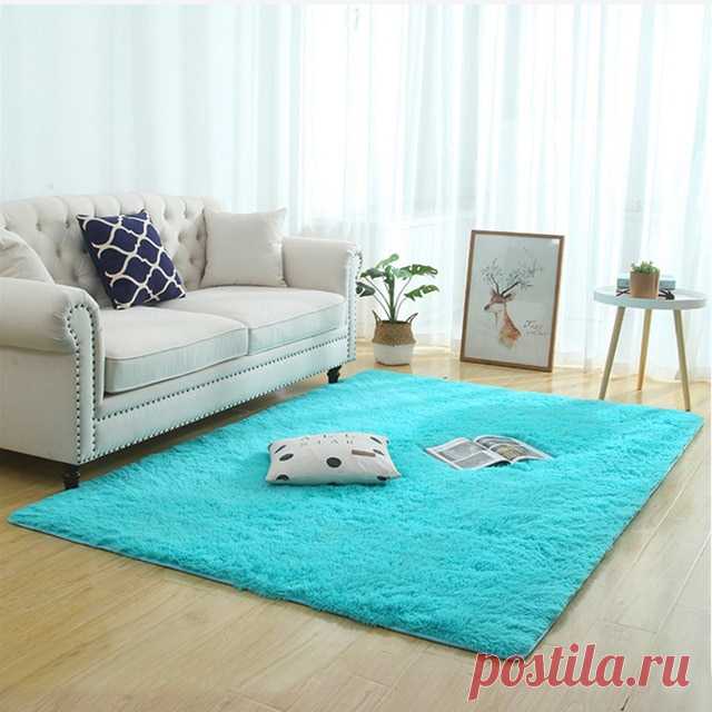 Современный супер мягкий прямоугольный ковер, пушистый коврик, противоскользящие лохматые ковры для гостиной/спальни, ковры для дома|Коврик| | АлиЭкспресс
