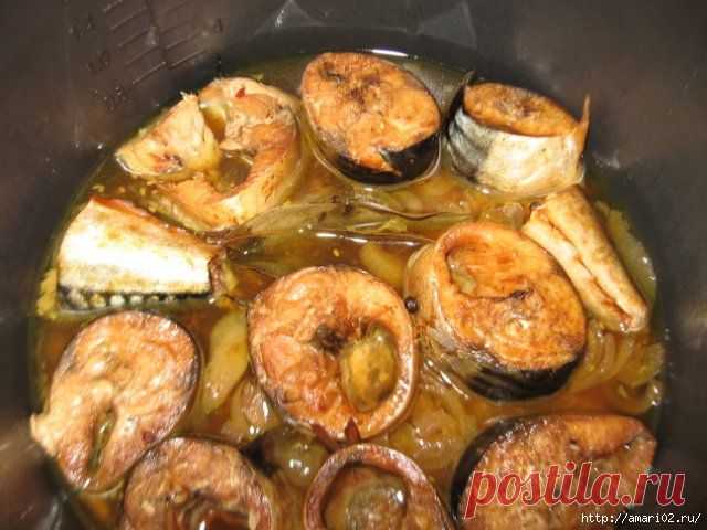 Скумбрия в масле с заваркой чая..