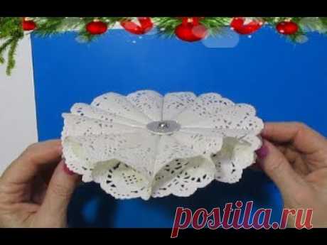 ДЕЛАЕМ КРАСИВУЮ СНЕЖИНКУ ЗА 5 МИНУТ / простая объемная 3Д снежинка новогодние украшения Поделки