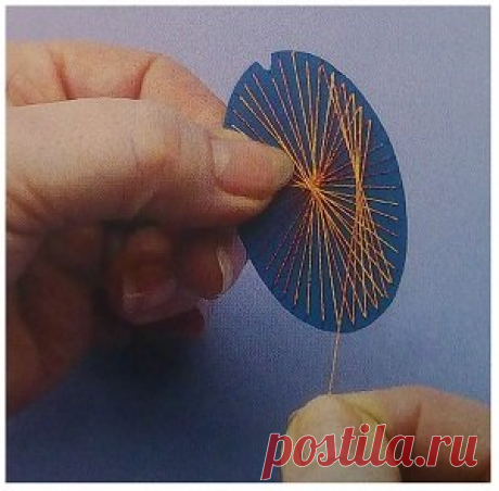 Открытки из картона и ниток своими руками