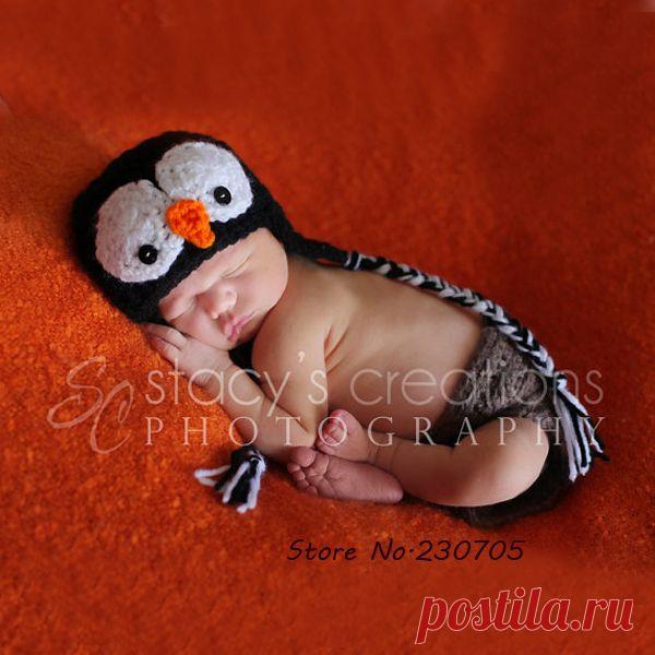 2013 Новый Милый ребенок Младенец вязания крючком Сова Hat костюм Фото Фото Опора новорожденных 0 12 месяцев Бесплатная доставка, принадлежащий категории Шапки и кепки и относящийся к Одежда и аксессуары на сайте AliExpress.com