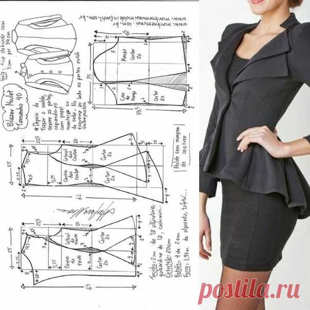 Выкройка жакета
46 размер
#шитье #выкройки #моделирование #жакет #сбаской #46размер #бесплатныевыкройки