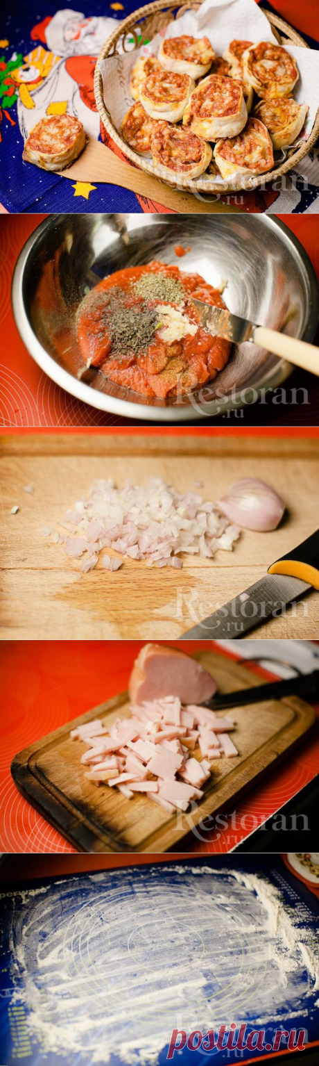 Рецепт итальянской закусочной мини-пиццы Restoran.ru
