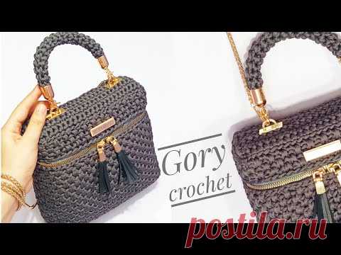 حقيبه كروشيه موديل جديد بخيط الكرودون /crochet bag/bolso de ganchillo/вязаная сумка/tas rajutan