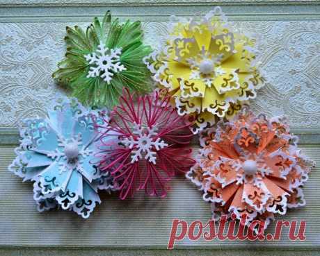 Снежинки-подвески. Мастер-класс.