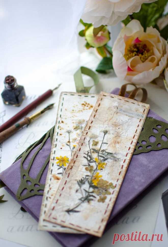 Делаем закладку-гербарий «Мгновения» - Ярмарка Мастеров - ручная работа, handmade