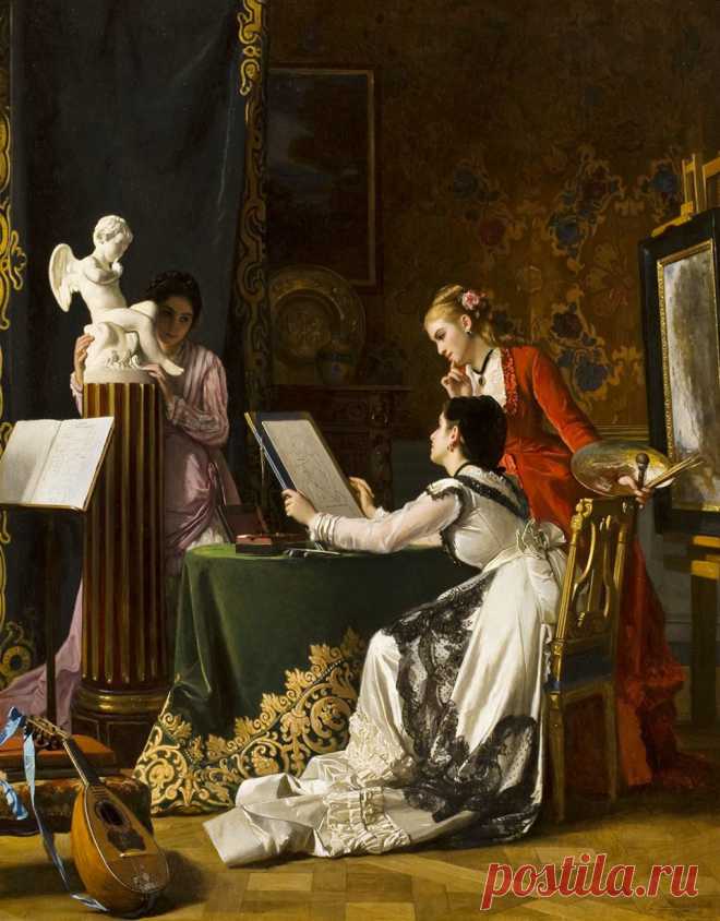 Шарль Бонье (Charles Baugniet), 1814-1886 .Бельгия.