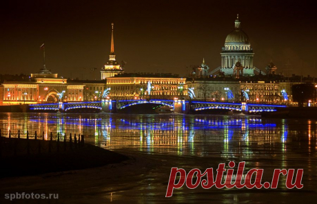 Разводные мосты Санкт-Петербурга . Дворцовый мост.