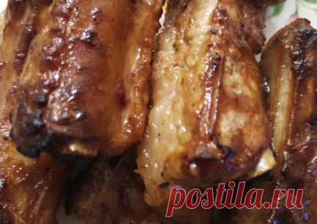 Свиные ребрышки в горчично-медовом маринаде - пошаговый рецепт с фото. Автор рецепта Елена . - Cookpad