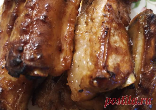 Свиные ребрышки в горчично-медовом маринаде - пошаговый рецепт с фото. Автор рецепта Елена . - Cookpad