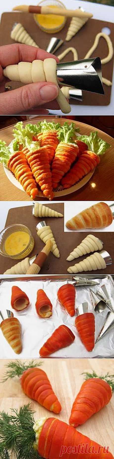 салат в &quot;морковках&quot; из теста