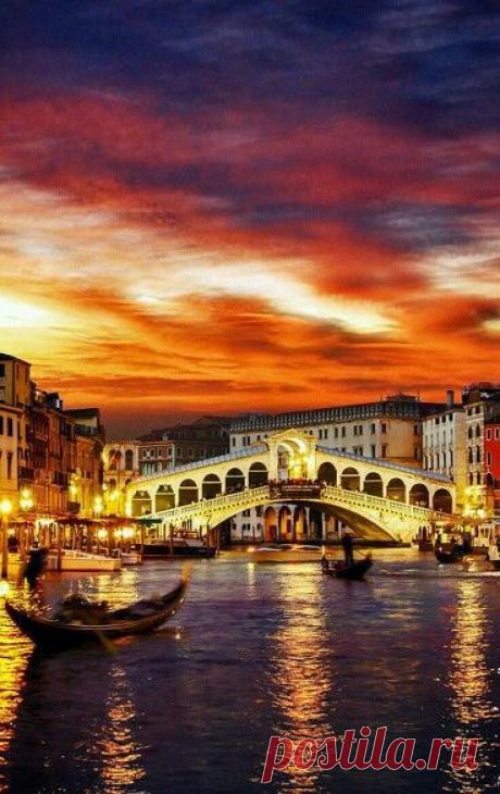 Sunset in Venice, ltaly