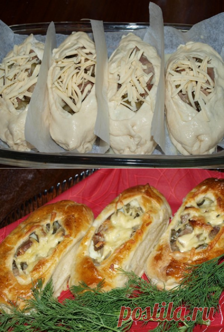 Лодочки из слоеного теста
