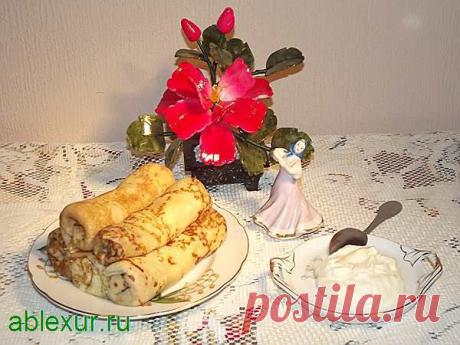 Неимоверно вкусные фаршированные блины курицей и сыром!