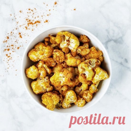 Цветная капуста, запеченная с куркумой — VegAnn
