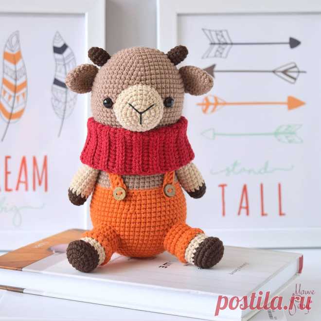 PDF Бычок крючком. FREE crochet pattern; Аmigurumi animal patterns. Амигуруми схемы и описания на русском. Вязаные игрушки и поделки своими руками #amimore - корова, коровка, телёнок, бык, бычок.