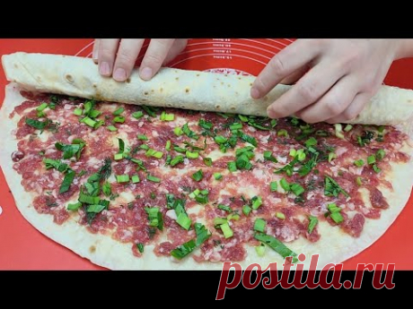 БЕРУ ОБЫЧНЫЙ ФАРШ И ЛАВАШ, а ПОЛУЧАЕТСЯ ТАКАЯ ВКУСНЯТИНА. ОЧЕНЬ ВКУСНЫЙ ОБЕД ИЛИ УЖИН