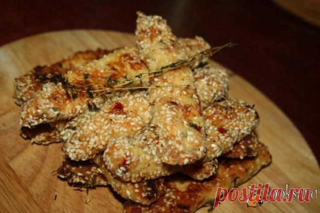 Острые закусочные куриные палочки с тархуном  рецепт приготовления