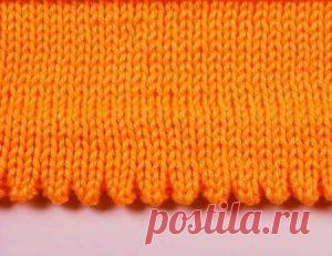 Вяжем зубчатый край разными способами по схеме