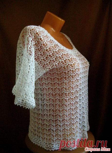 Летняя кофточка..."По мягким волнам".. от Оксаны Железняк (Страна Мам)