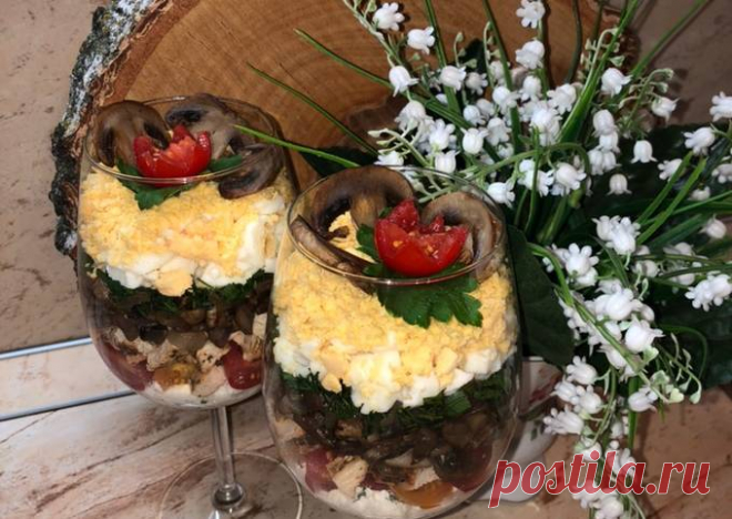 (1) Салат в бокале «Людмила» - пошаговый рецепт с фото. Автор рецепта Людмила . - Cookpad