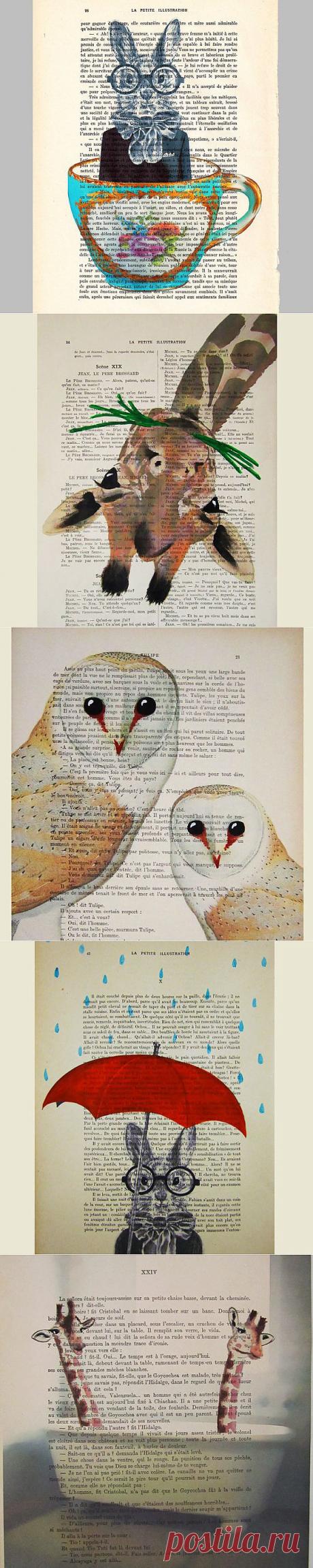 Cocodeparis - картины на книгах / Бумага и карандаши (скрапбукинг, оригами, и т.д.) / Модный сайт о стильной переделке одежды и интерьера