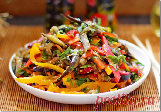 Нереально вкусные баклажаны по-корейски! Очень оригинально и пикантно