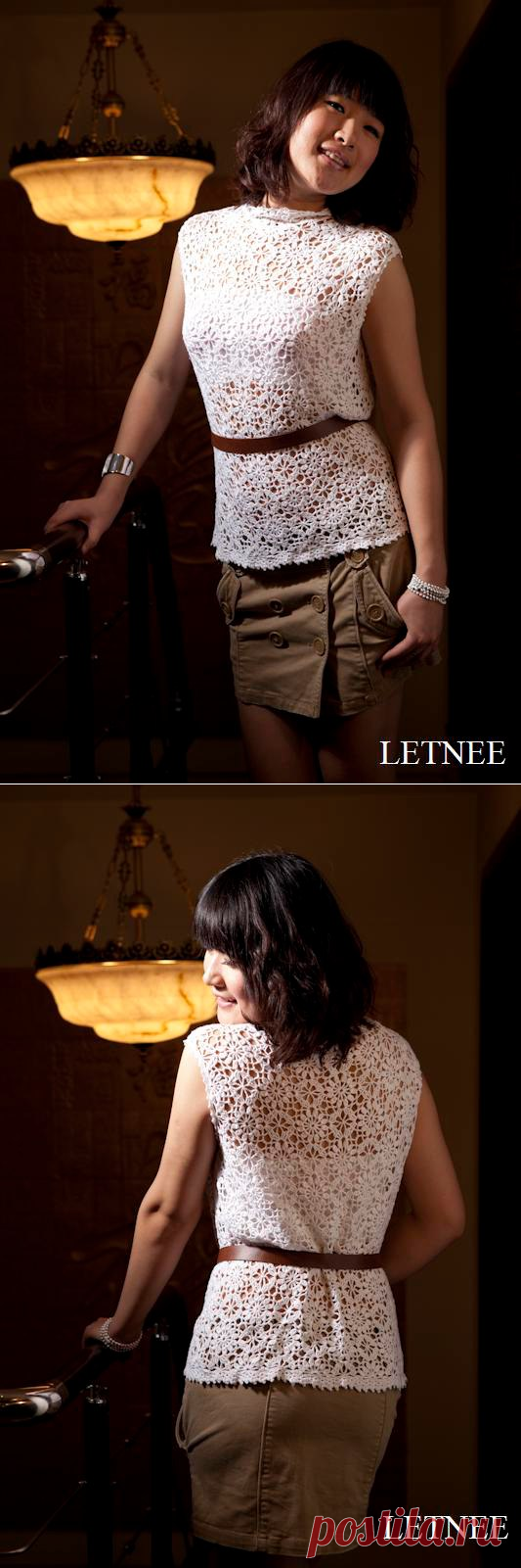 Белый топ от LETNEE (крючок)