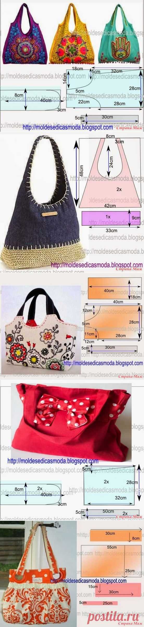 Сумок много не бывает... Выкройки-шаблоны сумок