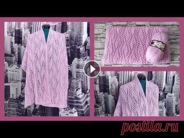Ажурный палантин спицами из пряжи Alize Angora Real 40.МК. Пряжа: Alize Angora Real 40 Цвет: 27. 100гр.-480м. Расход: около 200гр. Размер 50см-180см. Спицы 4,0 мм. Схема: Плейлист-«МК вязаных изделий»: Плейлис...