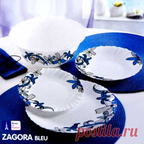Столовый сервиз ZAGORA BLUE 19 предметов на 6 персон - Столовые сервизы - ARC International.