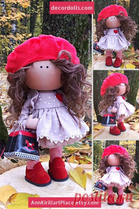 Textile Rag Doll Custom Made Doll Tilda Art Doll Interior | Etsy