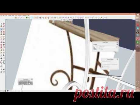Кованный столик в SketchUp