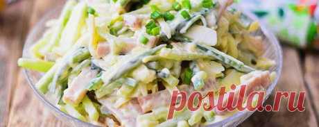 Салаты с ветчиной - 10 вкусных рецептов приготовления с пошаговыми фото