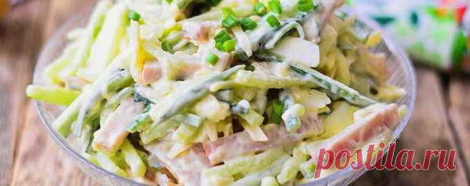 Салаты с ветчиной - 10 вкусных рецептов приготовления с пошаговыми фото