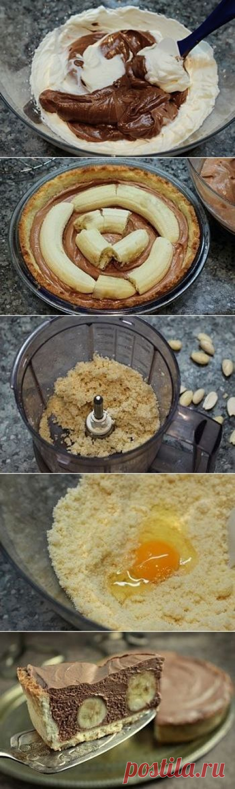 Торт с бананами и шоколадным муссом