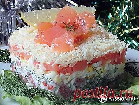 «Салат для любимых» с красной рыбой.