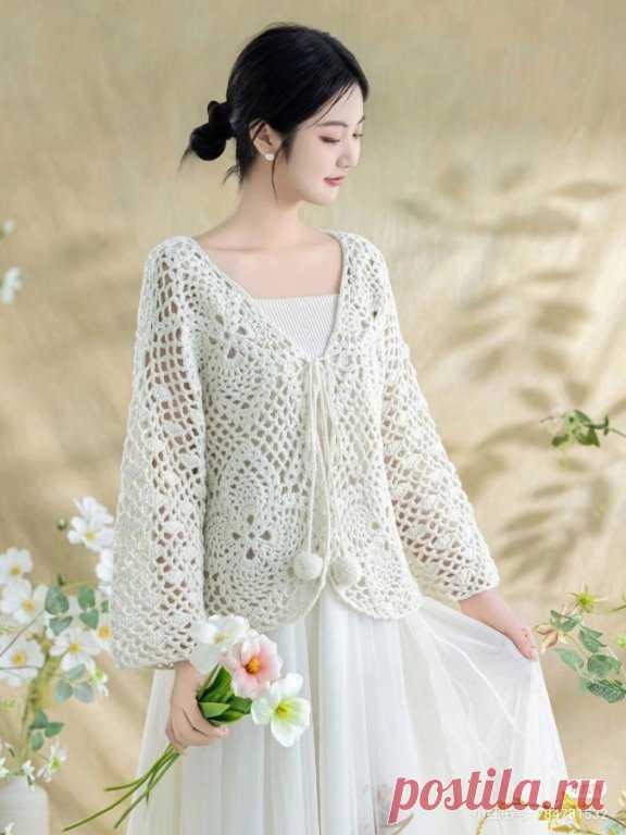 🦋🌶 Из японских журналов: Жакет с завязками