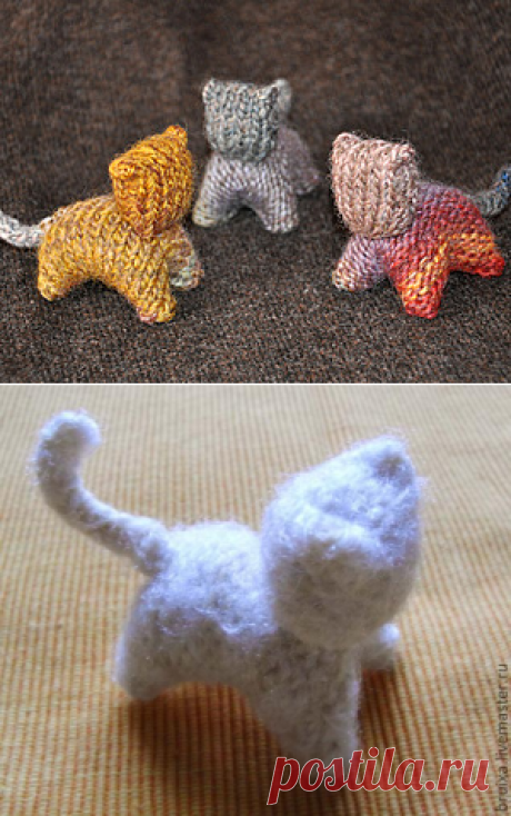 Вязанный кот - вальдорфская игрушка. - Ярмарка Мастеров - ручная работа, handmade