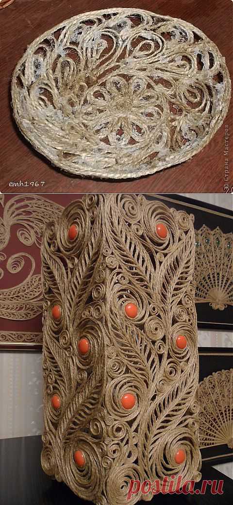 Джутовое плетение. МК и примеры.
