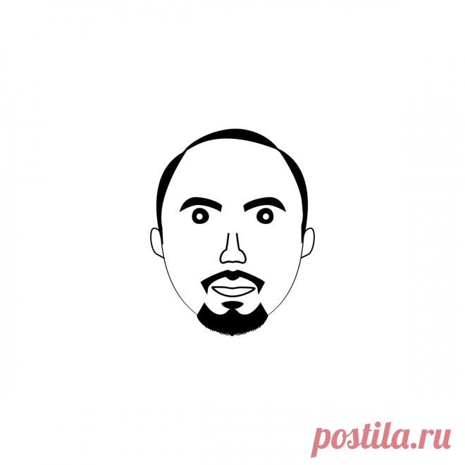Man with beard and mustache icon on Behance