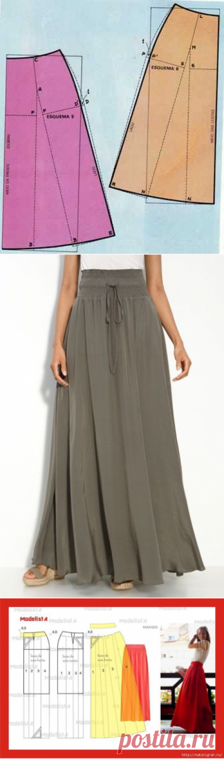 ДЛИННЫЕ ЮБКИ +ВЫКРОЙКИ И ПАРА СОВЕТОВ - Мир женщины - медиаплатформа МирТесен