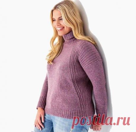 СВИТЕР

Свитер из теплой мериносовой пряжи с кашемиром преобразит ваш гардероб. Его можно носить и с юбками, и с брюками.

Размеры: 42/44 (46/48) 50.

Вам потребуется: пряжа (80% мериносовой пряжи, 10% кашемира, 10% полиамида; 320 м/50 г) - 350 (400) 450 г цв. розового дерева; спицы №4, круговые спицы №4.

УЗОРЫ

Резинка 2 х 2.

Лицевая гладь.

Резинка с «косами»: вязать по схеме. В изн. рядах петли вязать по рисунку. Точное распределение петель в ширину описано в дальнейш...