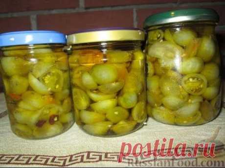 Консервация.Маринованные зеленые помидоры на зиму