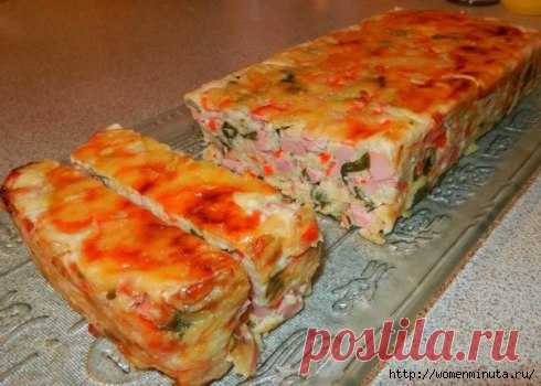 Кабачковый закусочный кекс.