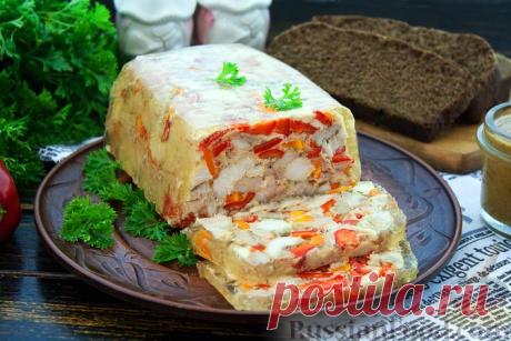 Рецепт: Террин из курицы со сладким перцем и морковью (в духовке) на RussianFood.com