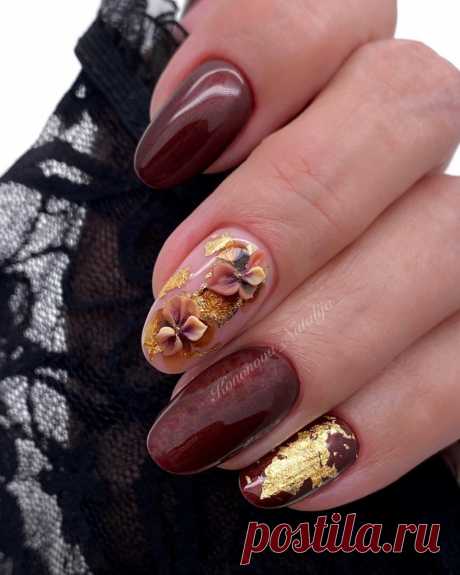 Комбинированный маникюр осень (33 фото) - картинки modnica.club