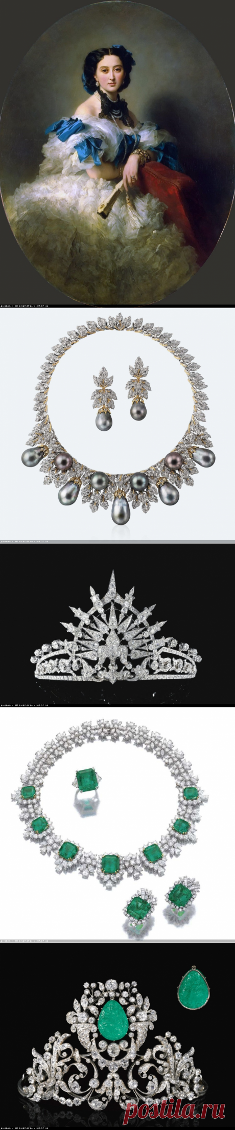 Полупарюры (сеты) с аукциона Sotheby's... DIAMOND And PEARL DEMI-PARURE