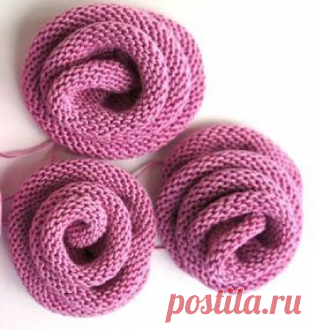 Роза вязаная